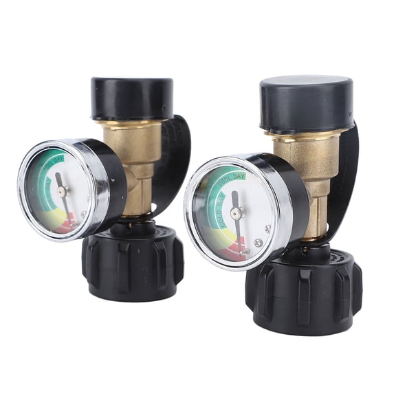 Gas Tank Gauge Level Indicator 2-Piece Set, Dual Scale Leakage Detector Gas Grill Pressure Meter for 5-40LB Propane Tanks, 12 x 15 inches / 30.5 x 38.1 cm