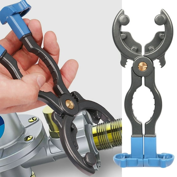 Gas Tank Pressure Relief Wrench | Natural Liquefied Gas Disassembly Tool | 24-50mm Pliers | Tighten & Loosen Multifunctional Wrench | ABS Handle | Steel Construction