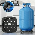 thumbnail image 1 of Gas Tank Tray Movable Propane Cylinder Base Propane Tank Wheel Tray Gas Cylinder Fixed Shelf Propane Tank Dolly with Wheels for Gas Cylinder Consignment and Fixed Storage, 1 of 8