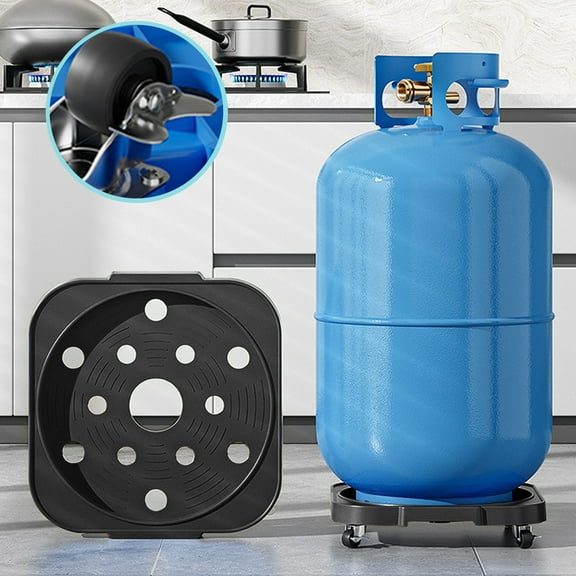 Gas Tank Tray Movable Propane Cylinder Base Propane Tank Wheel Tray Gas Cylinder Fixed Shelf Propane Tank Dolly with Wheels for Gas Cylinder Consignment and Fixed Storage