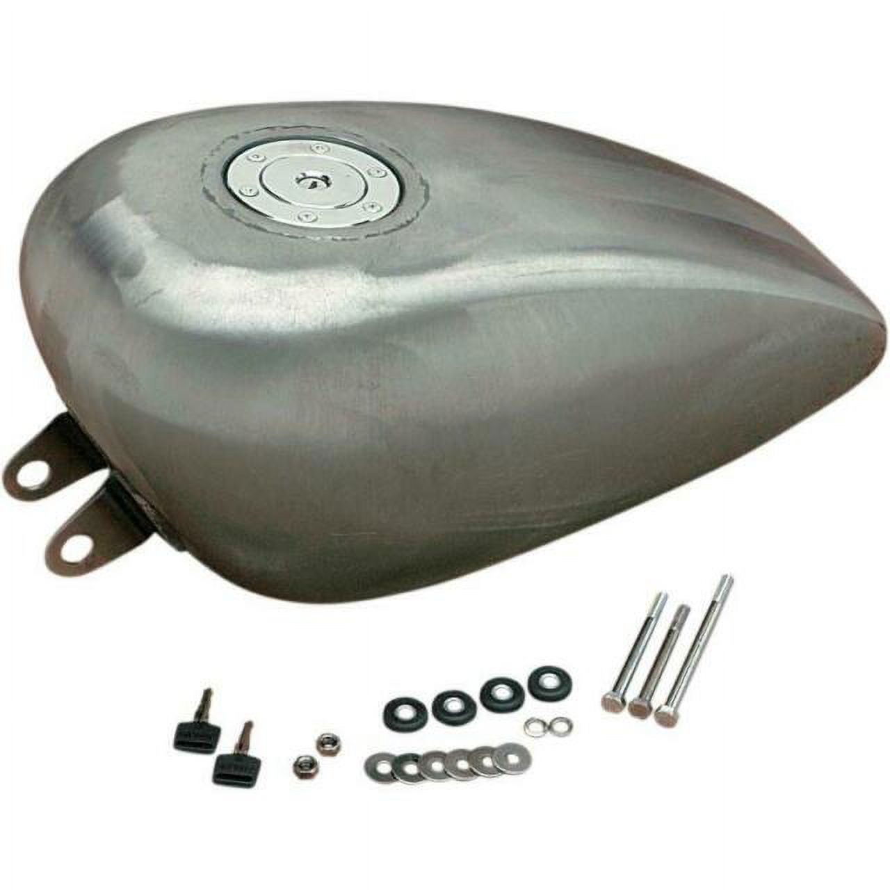 Gas Tank With Chrome Aero-Style Gas Cap, 3.3 Gallon - Right Side Petcock