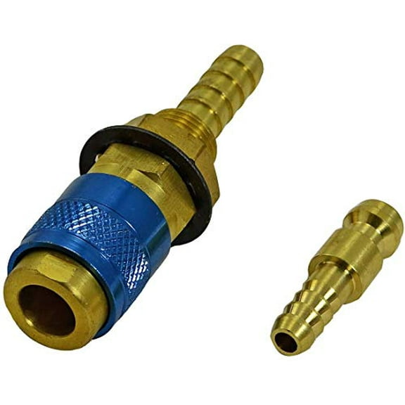 Gas & Water Quick Connector Fitting Hose Connector with Blue Color For PTA DB SR WP 9 17 18 26 TIG Welding Torch 1Set