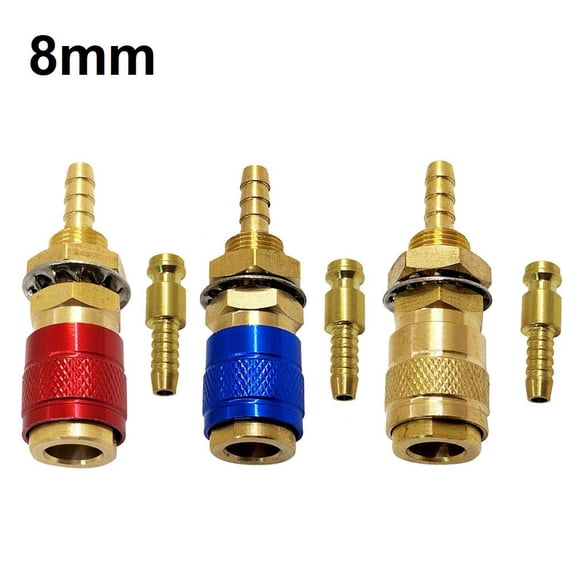 Gas & Water Quick Connector For Tube Inner Diameter 8Mm With Hose Quick Connect 3Pcs