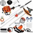 thumbnail image 1 of Gas Weed Eater, 52cc 2-Stroke 5 in 1 Multi-Functional Petrol Hedge Trimmer Chainsaw Brush Cutter Weed Wacker Weed Eater Gas Powered String Trimmer, 1 of 8