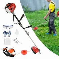 Gas Weed Wacker 52cc 2 Stroke Oil 2 in 1 Multifunctional Weed Eater, Gas Powe Cordless Trimmer Hedge Pruner Brush Cutter 10 Inch 8500Rpm for Shrubs and Weeds