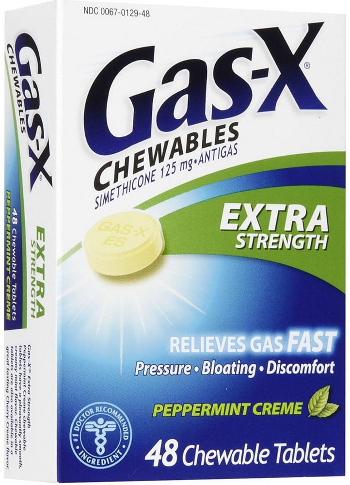 GasX Antigas Extra Strength Chewable Tablets, Peppermint Creme 48 ea