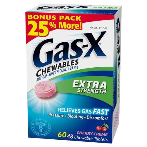 Gas-X Chewables Extra Strength Antigas Cherry Creme Chewable Tablets, 60 count