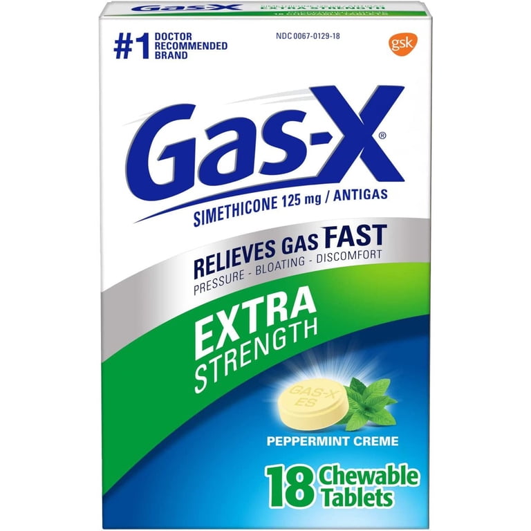 Gas-X Extra Strength Antigas Chewable Tablets, Peppermint Creme