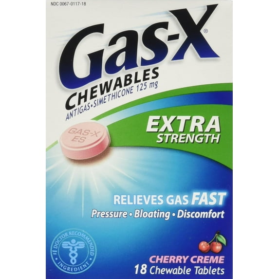 Gas-X Extra Strength Cherry Creme Chewable Tablets 54 Count