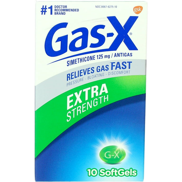 simethicone gas relief medication packaging
