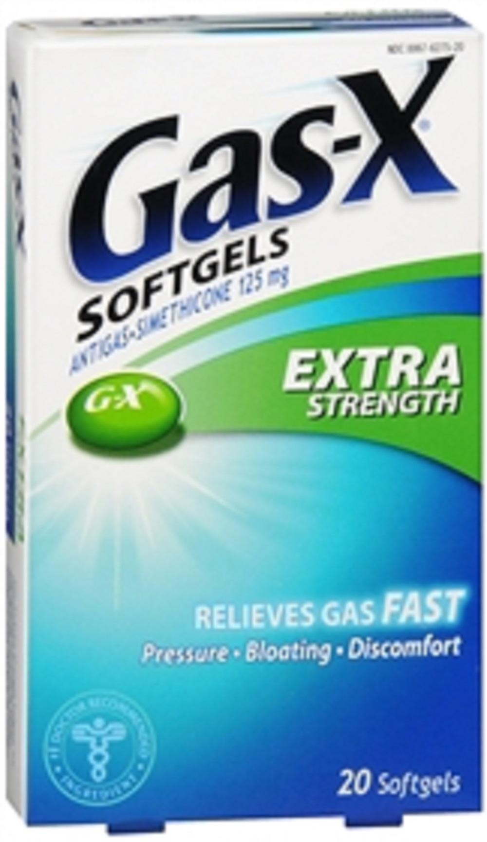 GasX Gas Relief 125 mg Strength Softgel 20 per Box