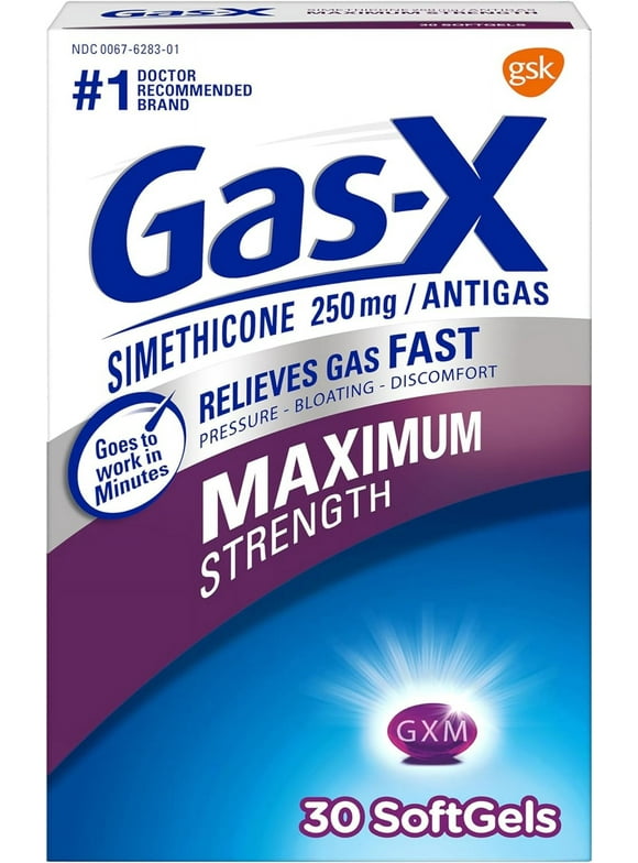 Gas-X Maximum Strength Gas Relief Softgels with Simethicone 250 mg - 30 Count