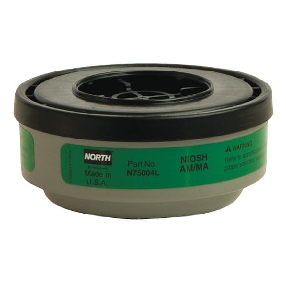 Cartridge, N, Green, Threaded, North Full or Half Mask Respirators N75004L