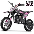 thumbnail image 1 of QEASET Gas Dirt Bike for Adults & Teens, 39CC 4-Stroke Gas Powered Mini Bike, Max Speed 20mph, Age13+(Pink), 1 of 8