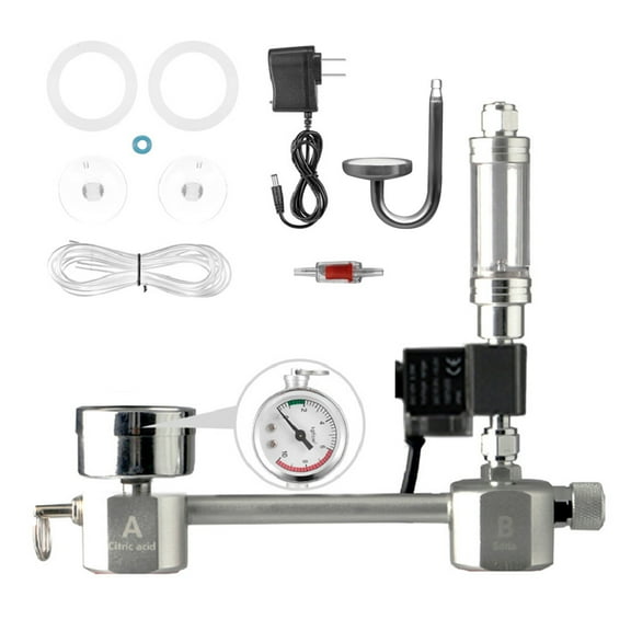 Gas generator,Co2 Kit Co2 With Valve Bubble Kit Co2 With Carbon Dioxide Kit Bubble Diffuser Carbon Co2 With Valve Diy Co2 Kit Silver Diffuser Carbon Dioxide Wanqian Siuke Counter Check Bubble