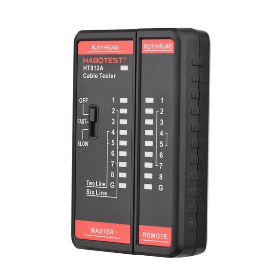 Gas tester,Line Rj11 Rj45 Cable Tester Wire Network Line Rj11 Rj45 Tester 2p/4p/6p/8p Line Test Meter 2p/4p/6p/8p Cable Meter Wire Line Test Maintenance Network Cable Tester Meter Network