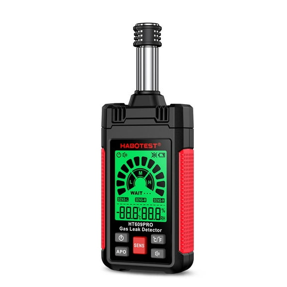 Gas tester,Locates Combustible Sources Methane Natural With 50-1000ppm Natural And Locates Adjustable Audible Visual Alarm Combustible Sources Tester And Temp And Audible Visual And Leak Alarm