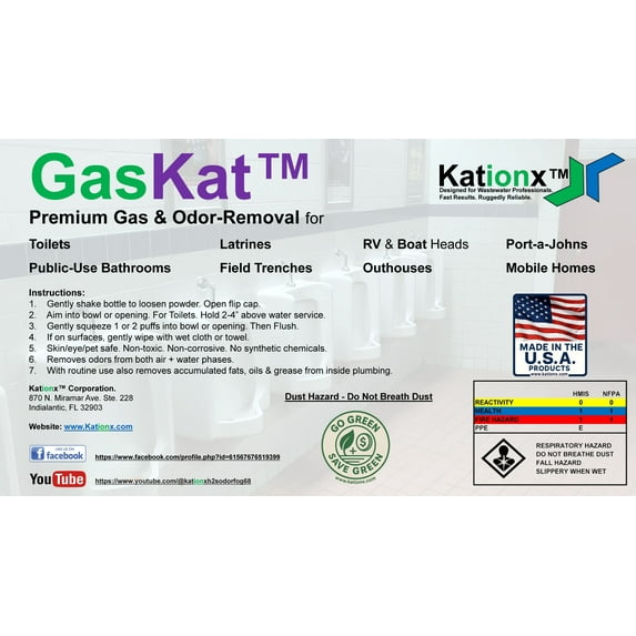 GasKat Sewer Gas & Odor Eliminator