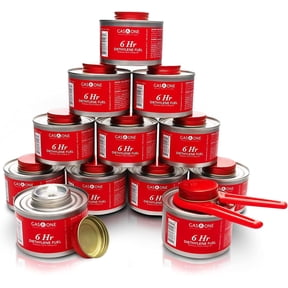 GASONE 48 pk - 6 Hr Cooking Fuel Wick Liquid Safe Chafing Fuel & Lid Opener for Chafing Dish