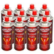 GasOne Butane Fuel Canister for Camping Stoves (12 Pack)