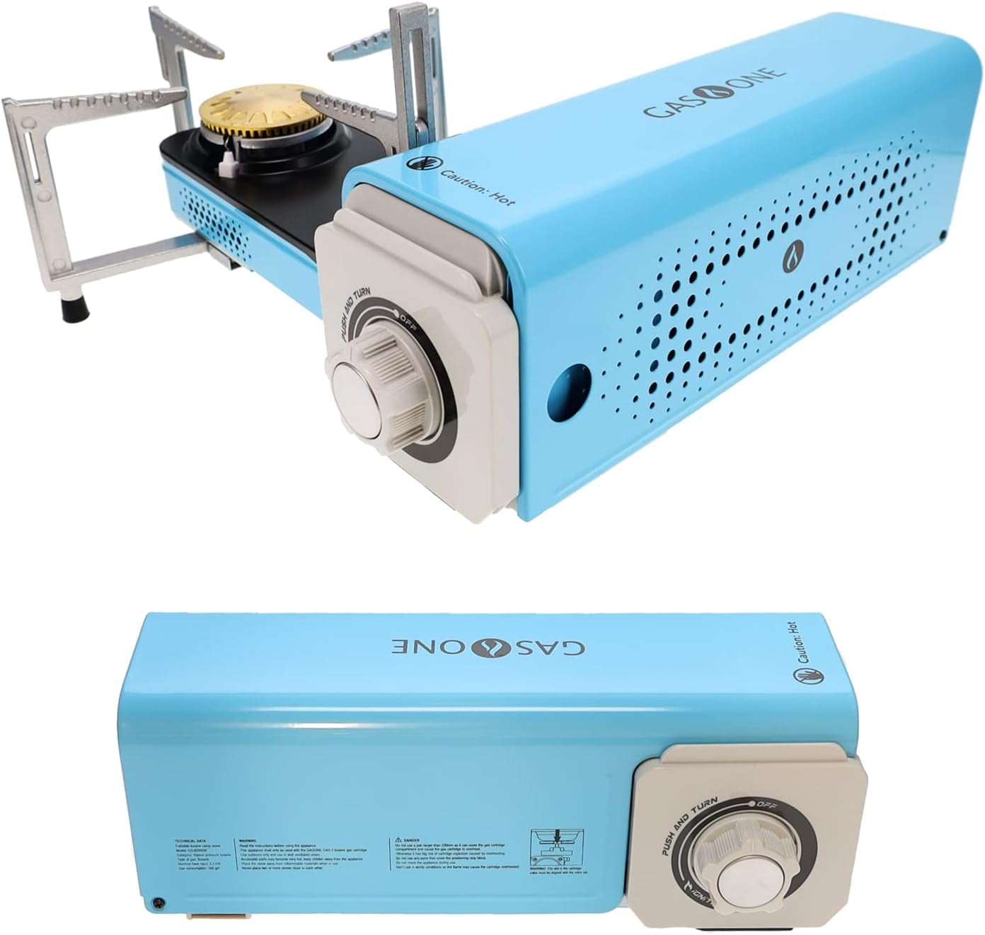 Compact Blue Gas Single Burner Portable Stove