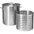 thumbnail image 1 of GasOne Stainless Steel Stockpot with Basket – 100qt Stock Pot with Lid and Reinforced Bottom, 1 of 7