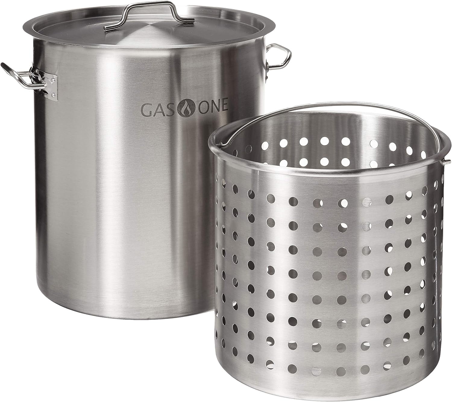 36QT Stainless Steel Stock Pot with Basket Insert
