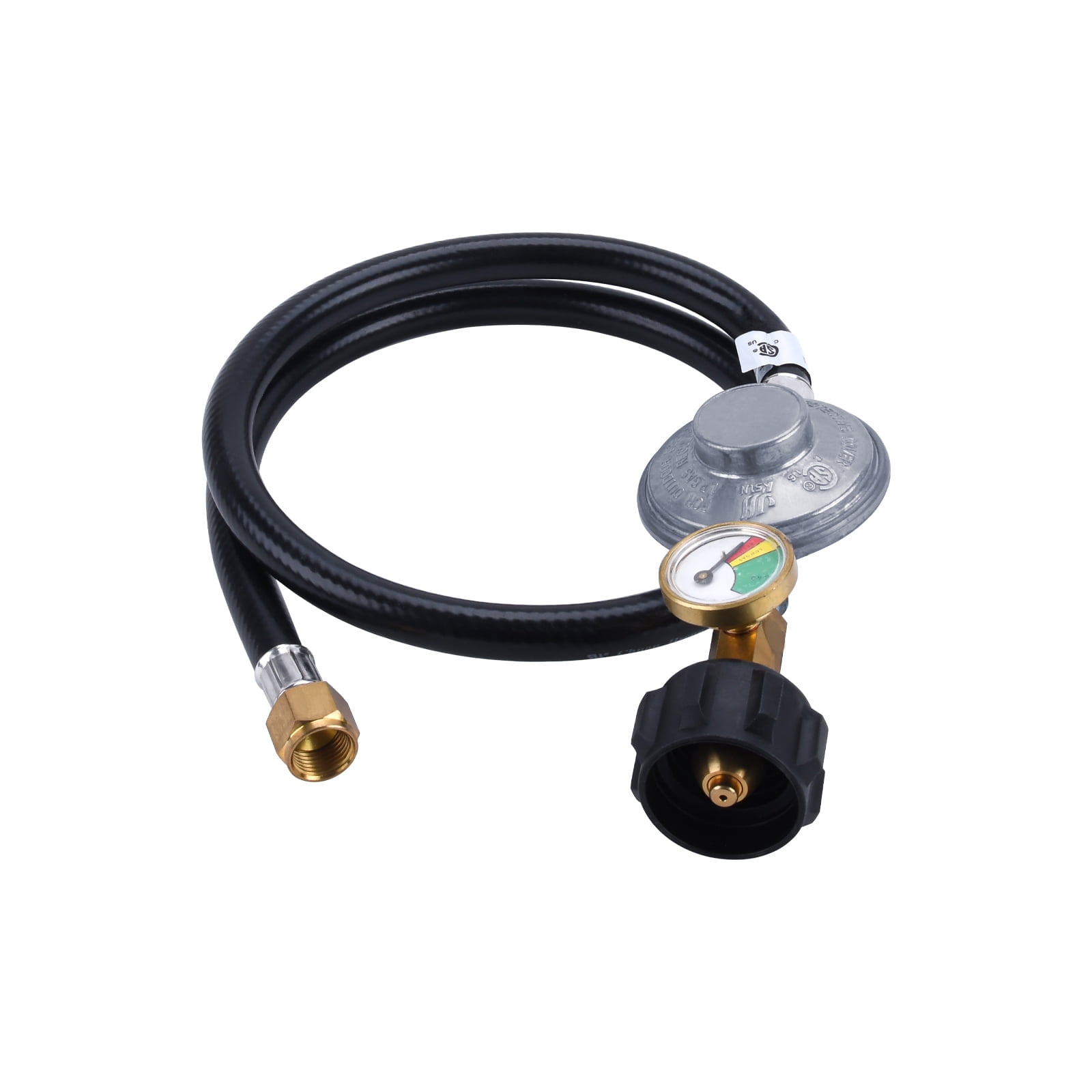 Uscover 3ft Low Pressure Propane Regulator and Hose Replacement for Weber Gas Grill Most LP Gas Grill, Heater and Fire Pit Table, Type-1 (QCC-1) Tank Connect,3/8" Female Flare Nut -CSA Certifide