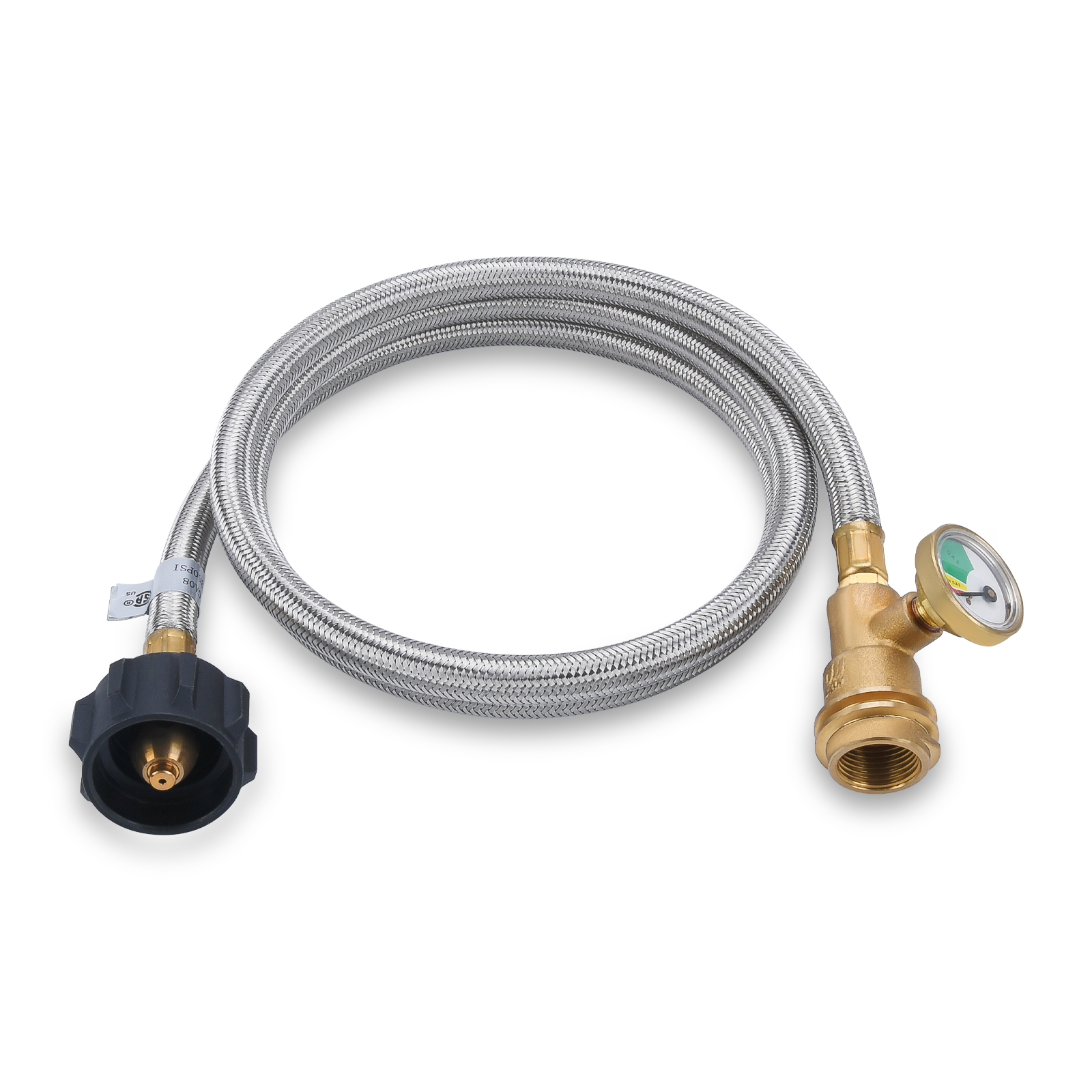 GasOne 12 ft 3/8 Flare Propane Quick Connect Hose, RV Quick Connect Propane Hose, Propane Hose