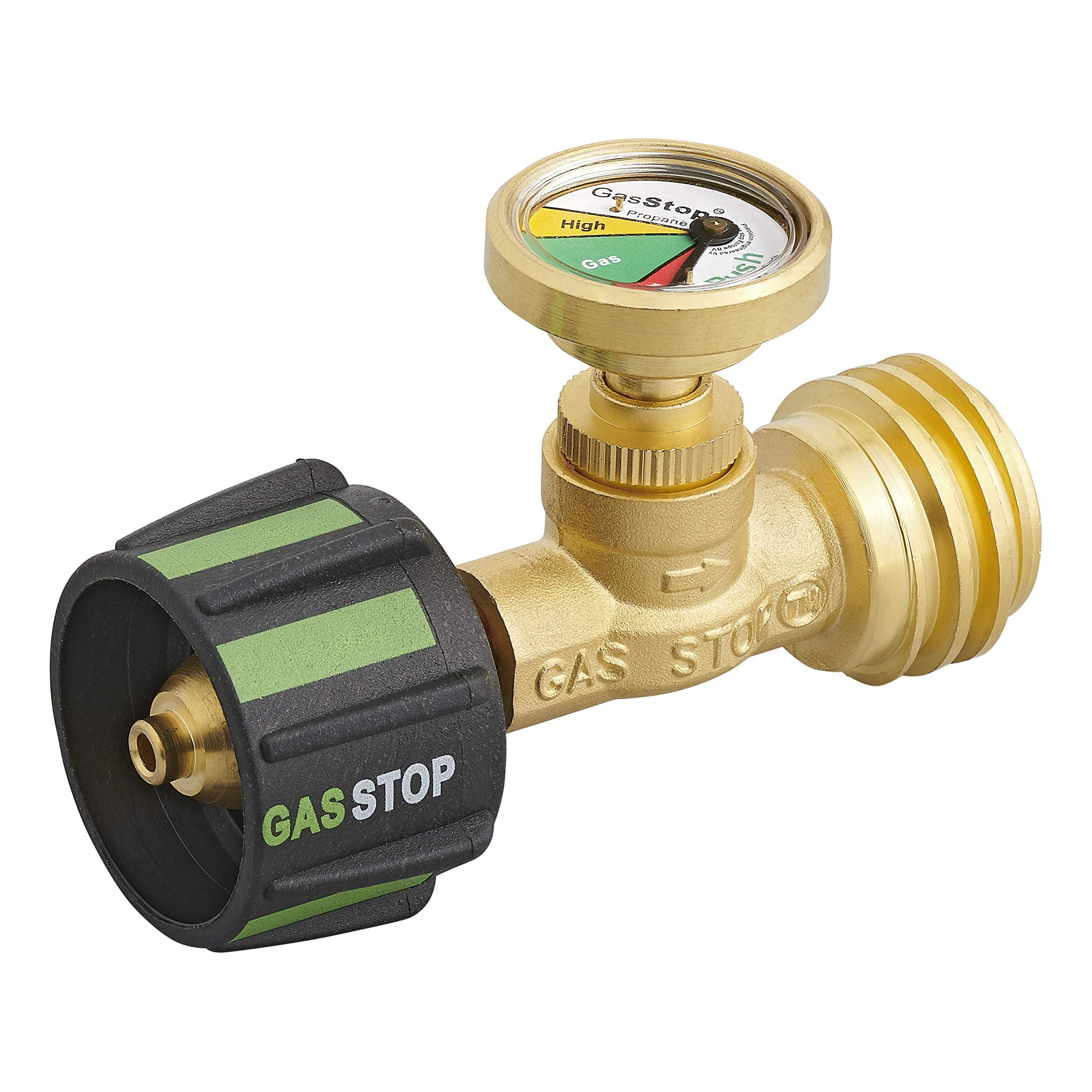 Brass Propane Emergency Shut-Off Valve with Pressure Gauge