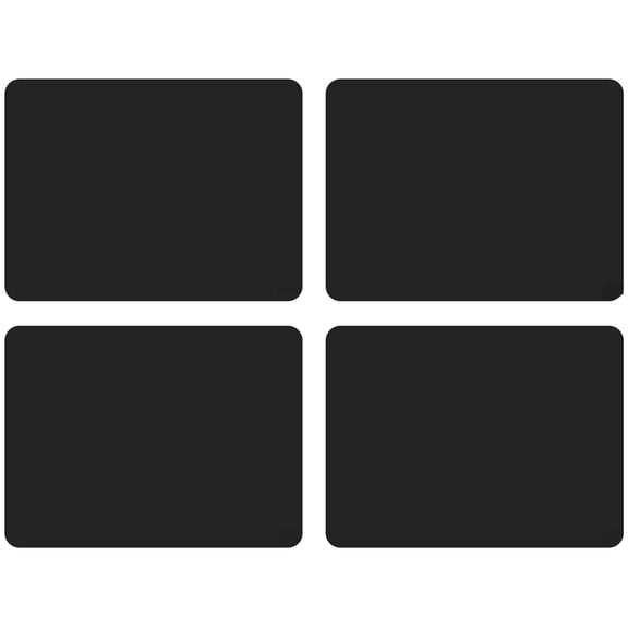 Gasare  Placemats Set Of 4 Silicone Table Mats Non-slip Easy To Clean Heat Resistant Flexible 20% Thicker 16 X 12 Inches 1.1mm Black