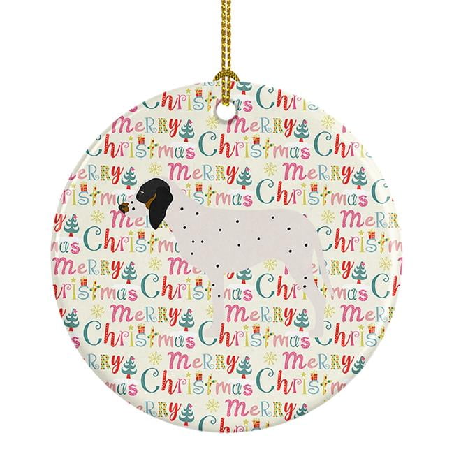 Gascon Saintongeois Merry Christmas Ceramic Ornament 2.8 in x 2.8 in
