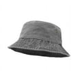 thumbnail image 1 of Gash Hao Bucket Hat ,Wide Brim Washed Denim Cotton Outdoor Sun Hat Flat Top Cap Sun Protection Cap, 1 of 6