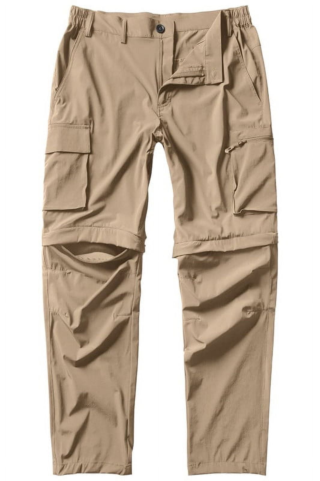 Gash Hao Mens Hiking Convertible Pants Outdoor Waterproof Quick Dry Pants 