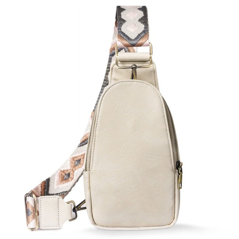 Bohemian leather sling bag, Crossbody, shoulder bag, chest bag. Aurora Anti-Theft Bohemian Shoulder Strap Crossbody Bag  main image 3