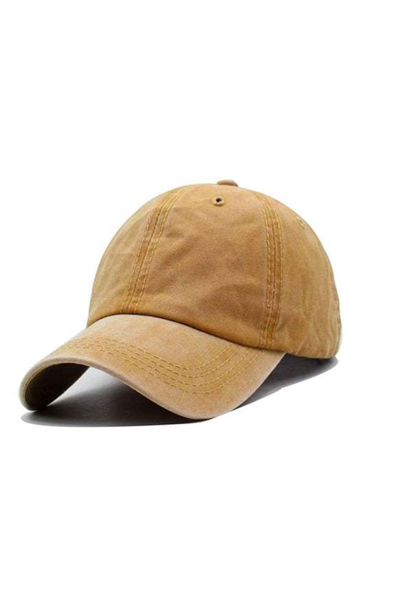 Unisex Vintage Washed Distressed Baseball-Cap Twill Adjustable Dad-Hat