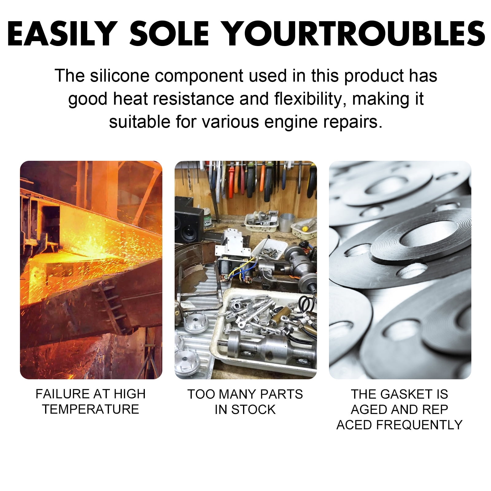 Gasket Seal Maker, Sealant Glue, High Temperature Heat Resistant