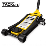 TACKLIFE 3 Ton Hydraulic Low Profile Floor Jack, Dual Piston Pump, Heavy Duty All Steel Construction, Use for Car, SUV, Mini RV, Light Truck,Yellow