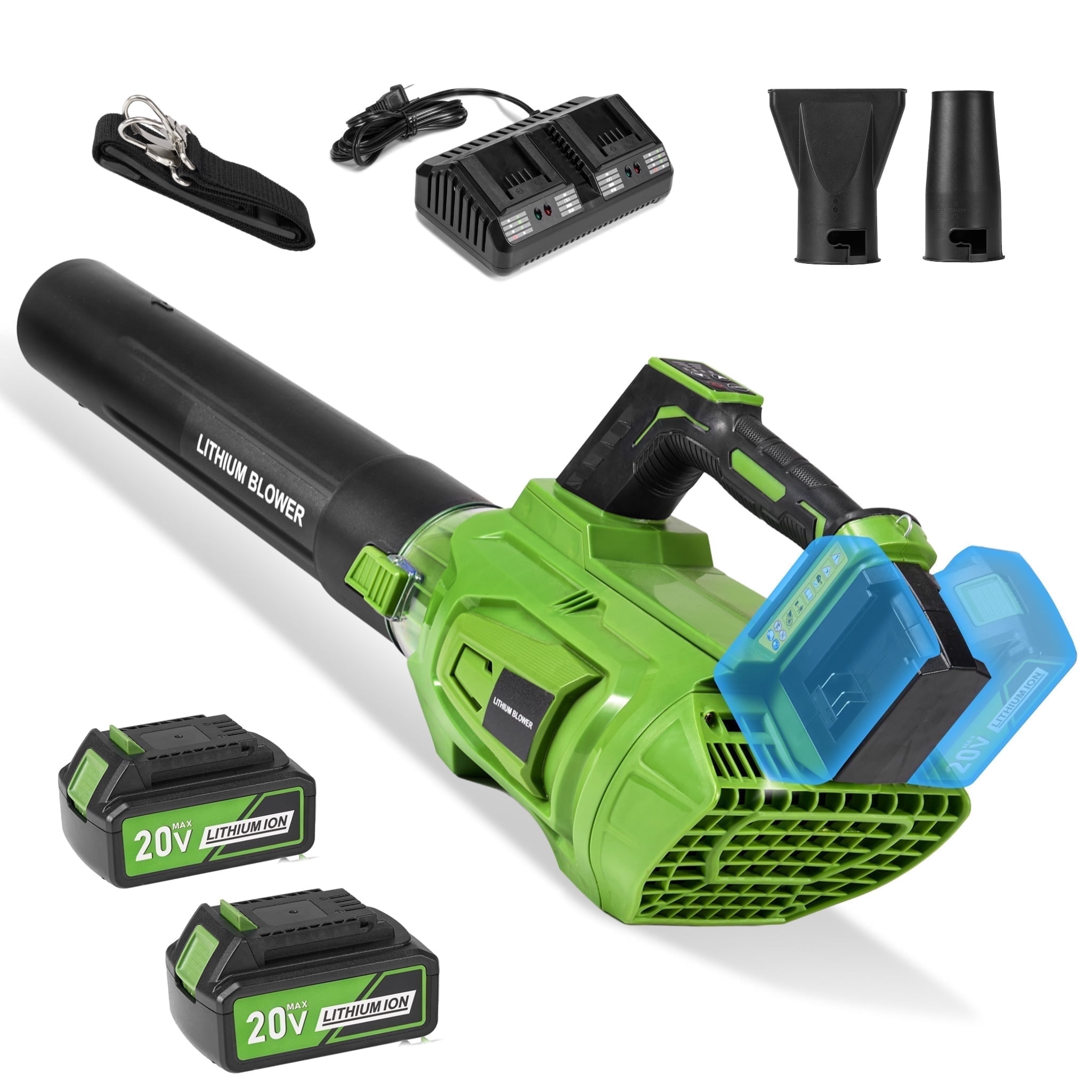GASKY 40V Leaf Blower with 2 X 4.0Ah Batteries & Charger, 620CFM/ 150MPH Brushless Electric Cordless Leaf Blower for Garden/Dust/Snow/Yard Clean, Lightweight