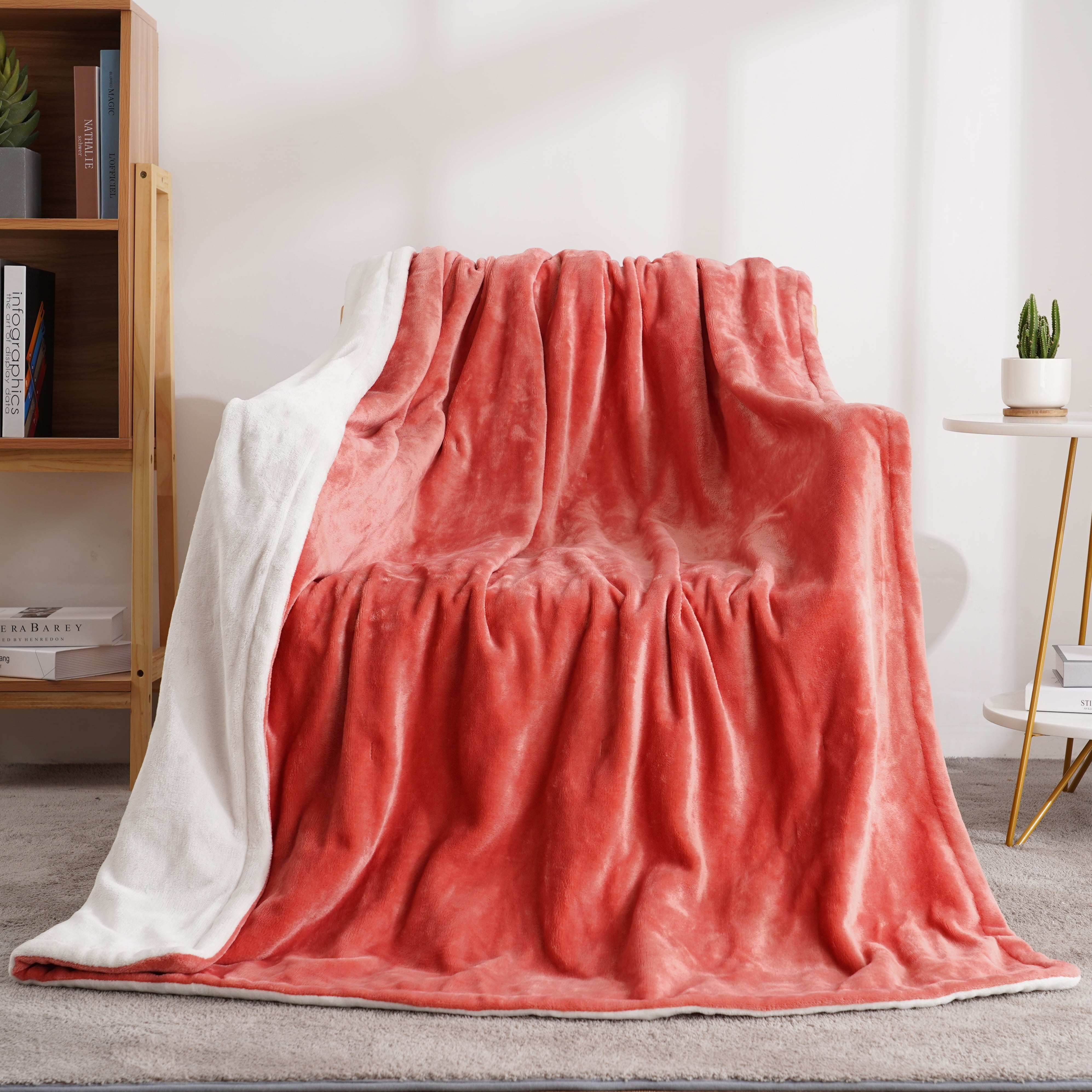 Gasky Electric Blanket Flannel Heated Throw Blanket with 4 Heat