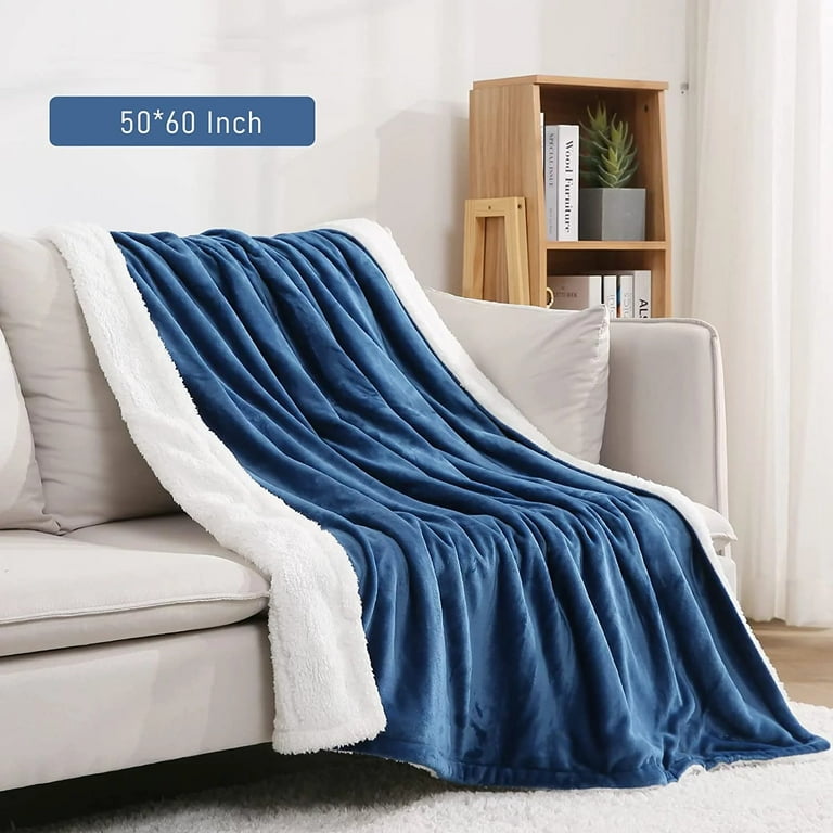Gasky Electric Heated Blanket with 6 Heating Levels and 5 Auto off Timing Settings Flannel Blanket for Full Body and Machine Washable Blue White 50 x 60 Walmart