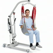 Electric Patient Lift w/Medical Body Transfer Lift with Sling, Assist for Elderly,Home & Hospital Use,510lb Weight Capacity,White
