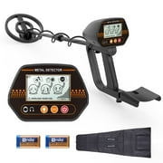 Gasky Metal Detector 24-35 Adjustable Stem, All Metal Mode & Discrimination Metal Detector for kids, 7.8 High Accuracy Waterproof Coil with LCD Display, Black