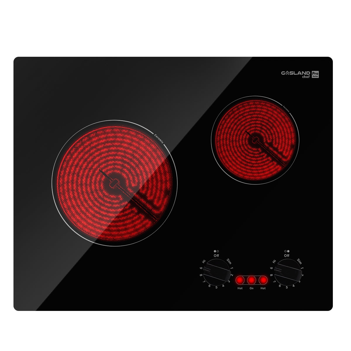 Gasland Chef 21'' Infrared Dual Burner Ceramic Cooktop, 240V Electric