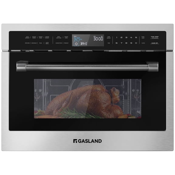 GASLAND CHEF COLLECTION 24 Inch Built-in Convection Microwave Oven with 1.6 Cu. ft. , 1000 Watt, Sensor Cook, Stainless Steel