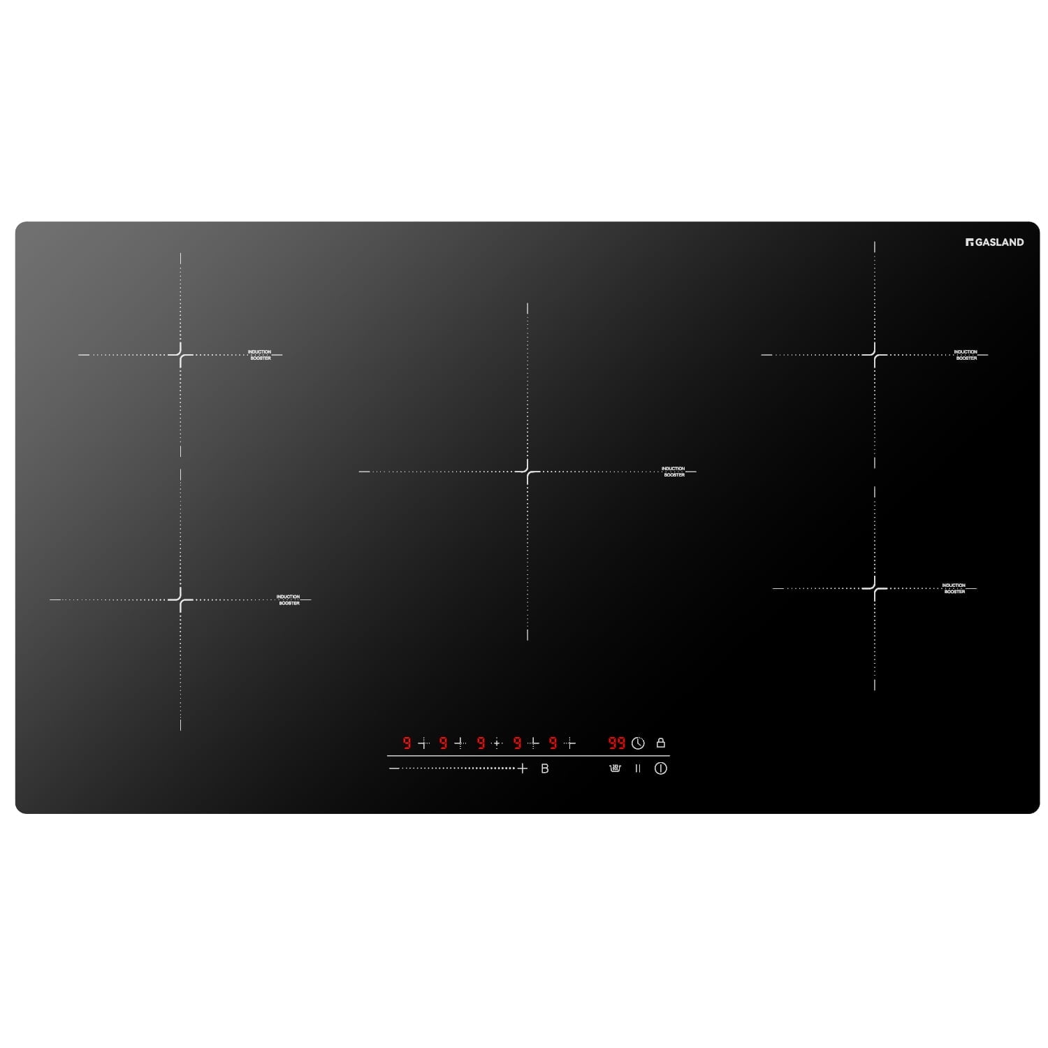 Gasland 36" Black Glass 5 Burner Induction Cooktop with Touch Control