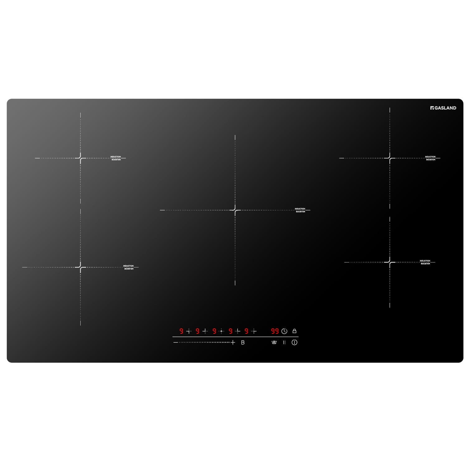 Gasland 36" Black Glass 5 Burner Induction Cooktop with Touch Control