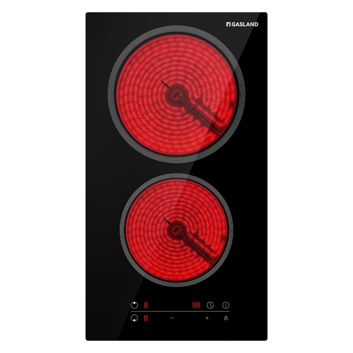GASLAND 12-Inch 2-Burner Built-in Electric Ceramic Cooktop, ETL, 240V, 3000 W, CH30BF