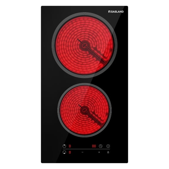GASLAND 12-Inch 2-Burner Built-in Electric Ceramic Cooktop, ETL, 240V, 3000 W, CH30BF