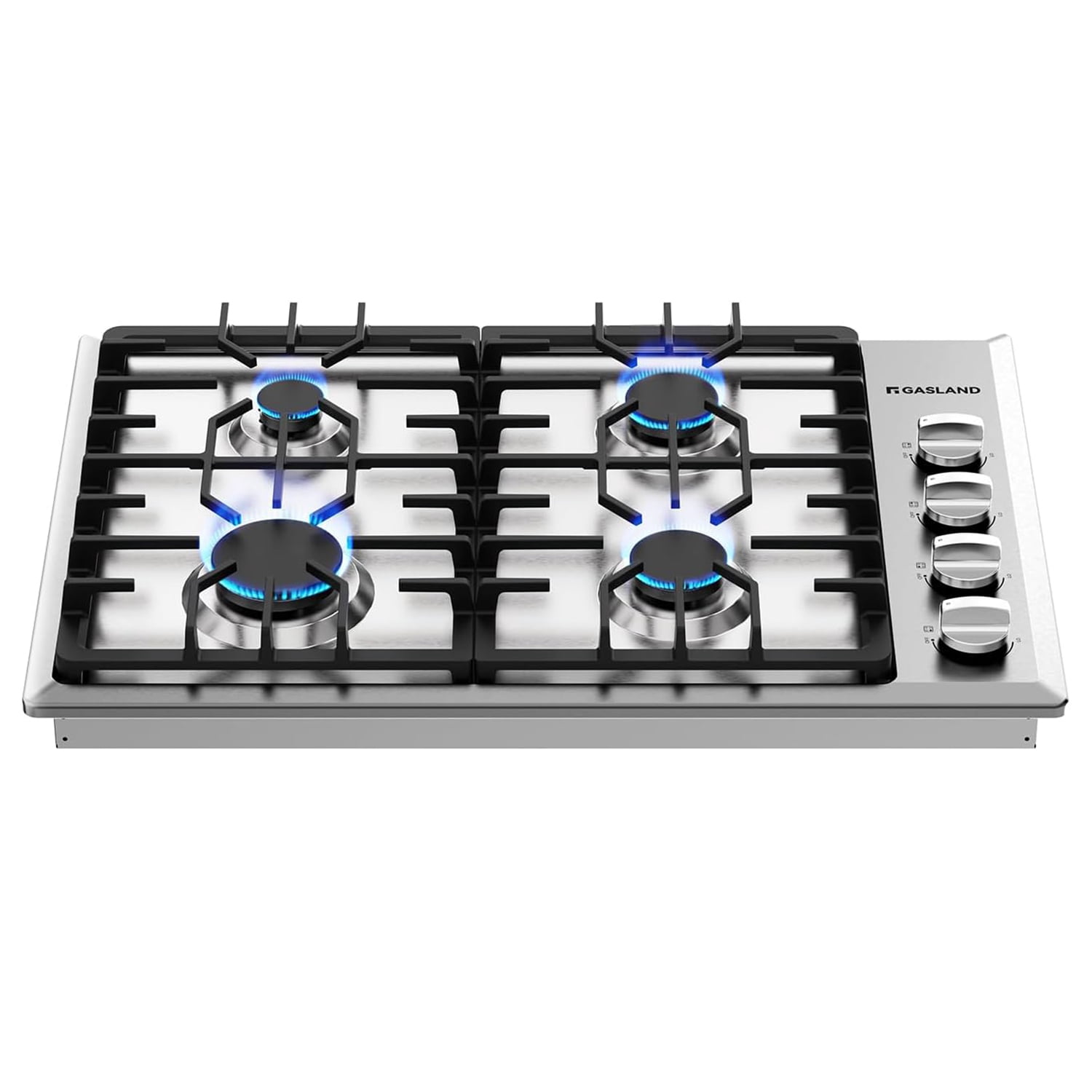 GASLAND 4 Burners Gas Cooktop, 30 inch Drop in Gas Stove Top, NG/LPG Convertible